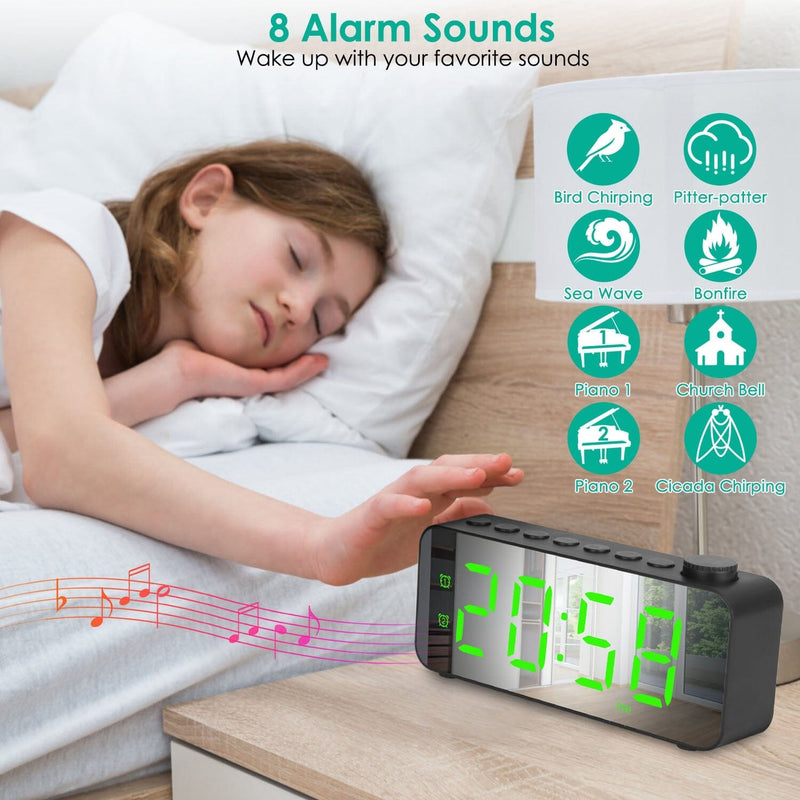 RGB Color LED Digital Alarm Clock Household Appliances - DailySale