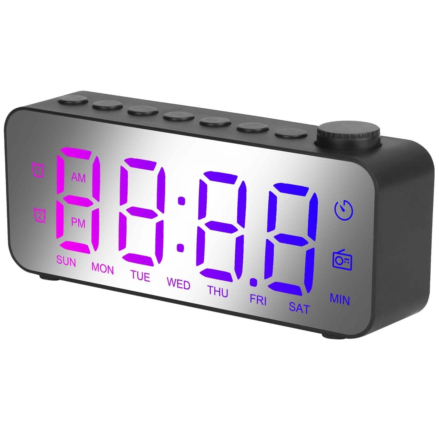 RGB Color LED Digital Alarm Clock Household Appliances - DailySale