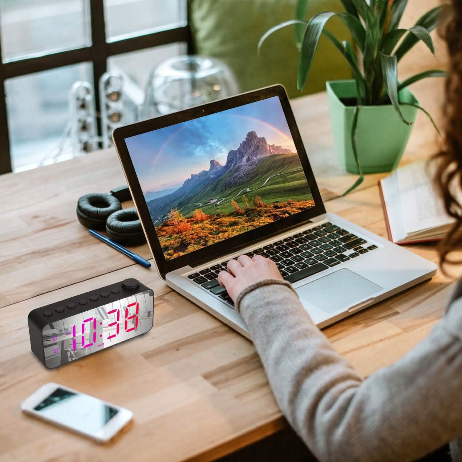 RGB Color LED Digital Alarm Clock Household Appliances - DailySale