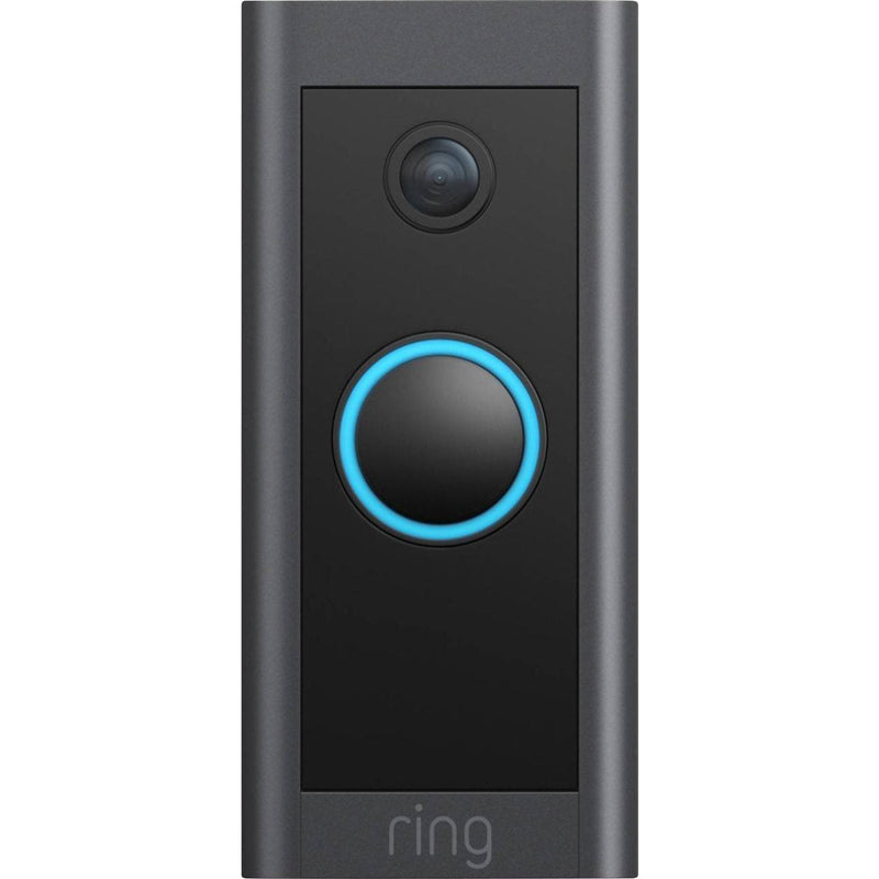 Ring - Wi-Fi Video Doorbell - Wired - Black Cameras & Drones - DailySale