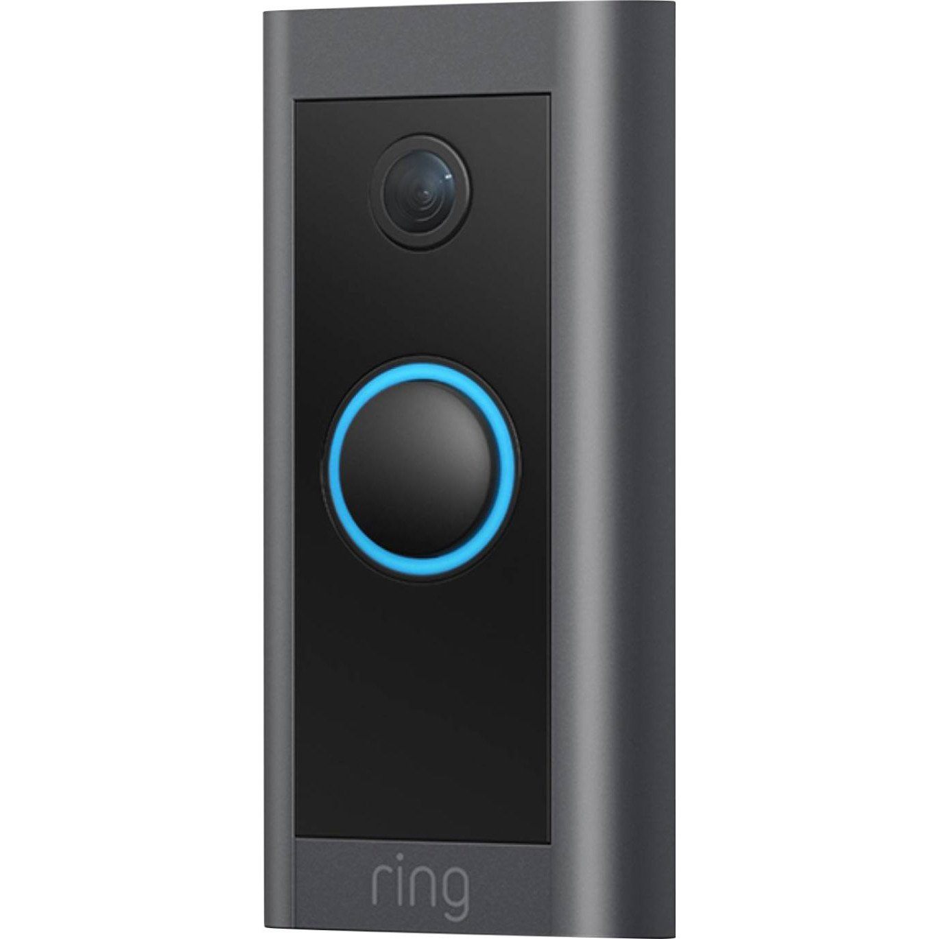 Ring - Wi-Fi Video Doorbell - Wired - Black Cameras & Drones - DailySale