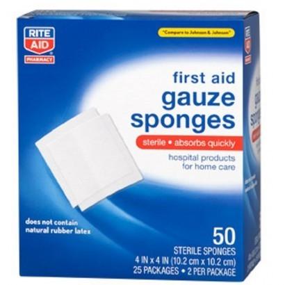Rite Aid First Aid Gauze Sponges Wellness & Fitness - DailySale