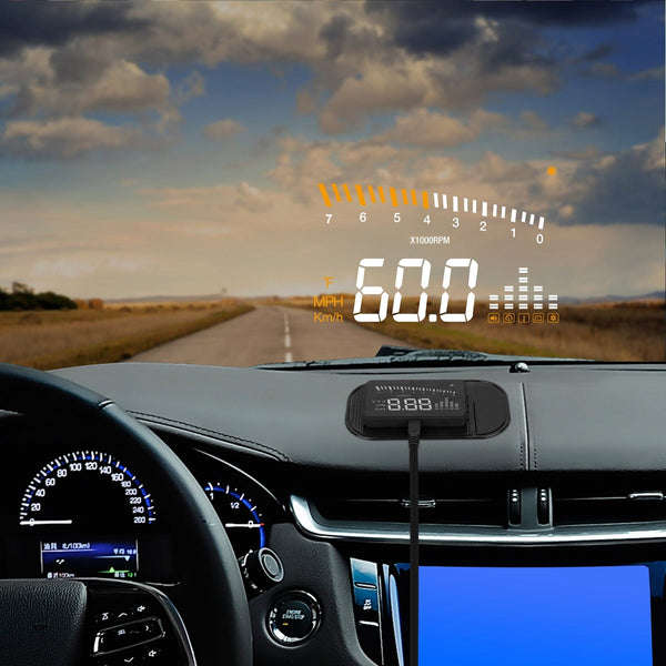 RoadProof® 3.5-Inch Heads-up Display shown in action