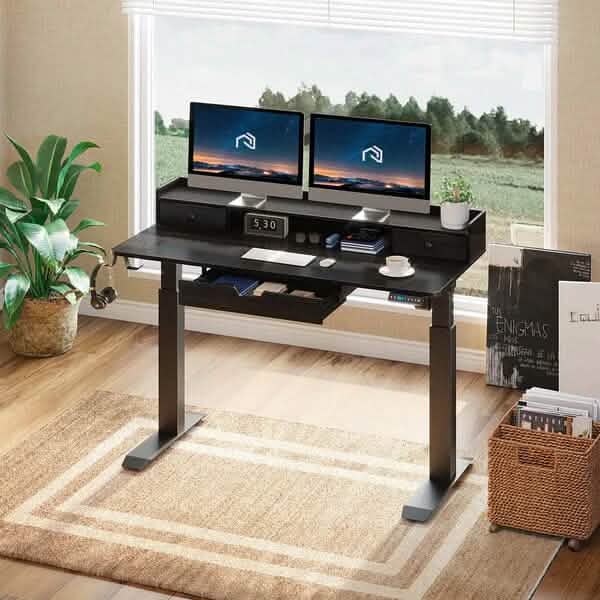 Rolanstar Single Motor Free Standing Electric Height Adjustable Desk Furniture & Decor - DailySale