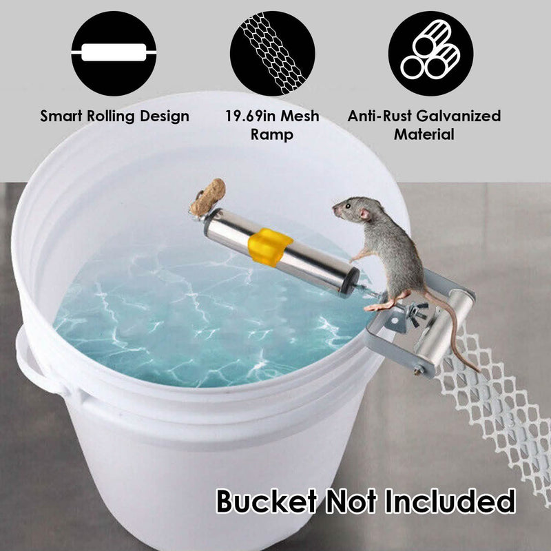 Roll Trap Log Rolling Mouse Catcher with 19.69" Mesh Ramp Pest Control - DailySale