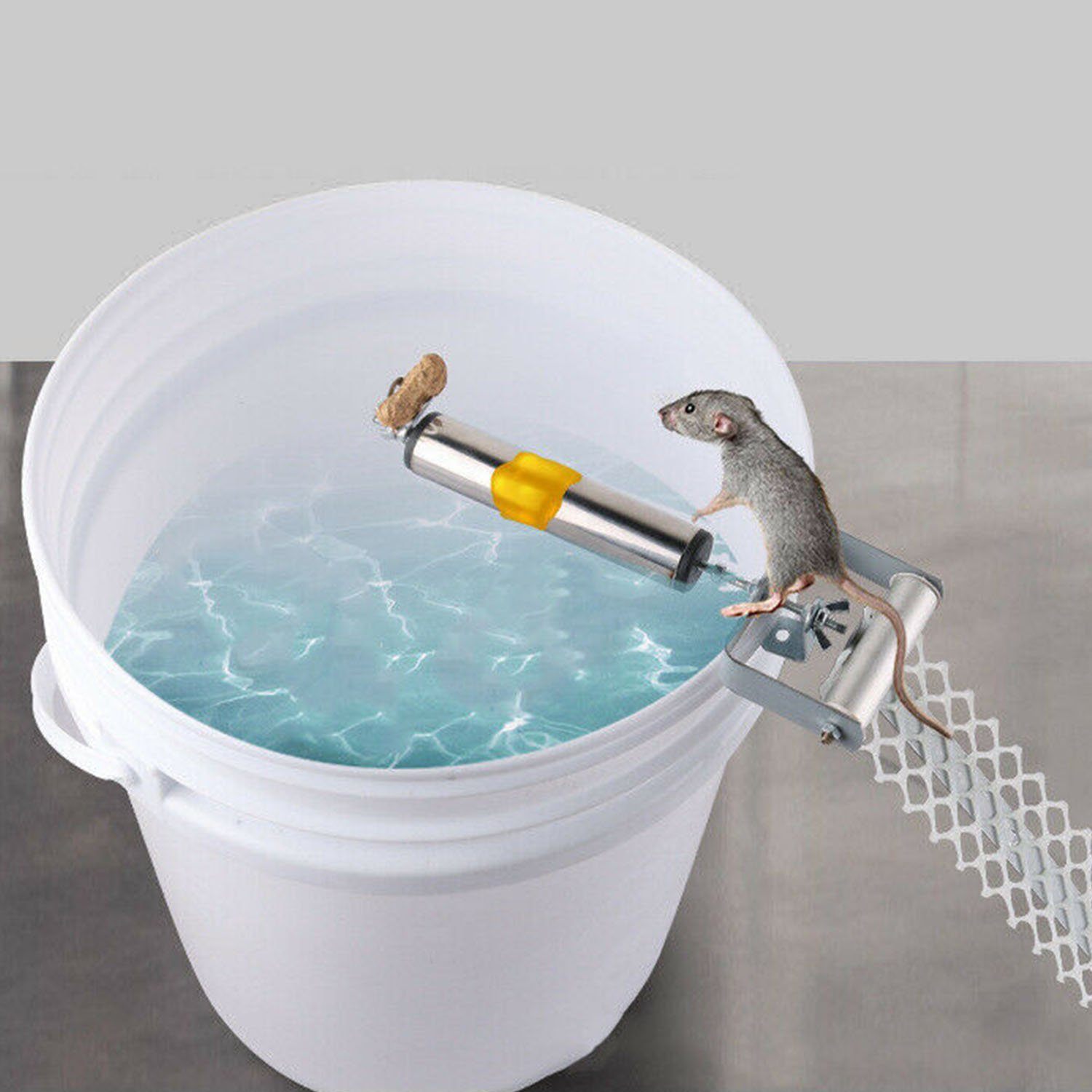 The Rolling Log Mouse Trap In Action, bucket mouse trap using pvc pipe