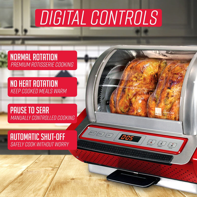Ronco EZ-Store Rotisserie Oven, Large Capacity (15lbs) Countertop Oven Kitchen Appliances - DailySale