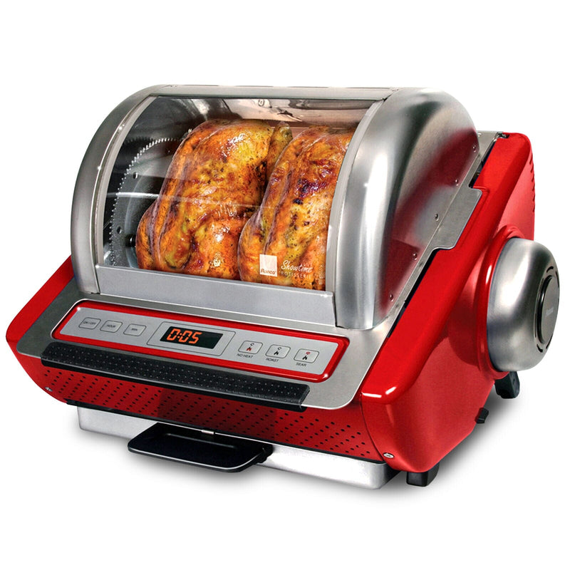 Ronco EZ-Store Rotisserie Oven, Large Capacity (15lbs) Countertop Oven Kitchen Appliances Red - DailySale