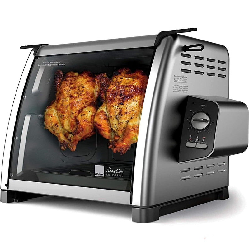 Ronco Modern Rotisserie Oven, Large Capacity (15lbs) Countertop Oven Kitchen Appliances Silver - DailySale