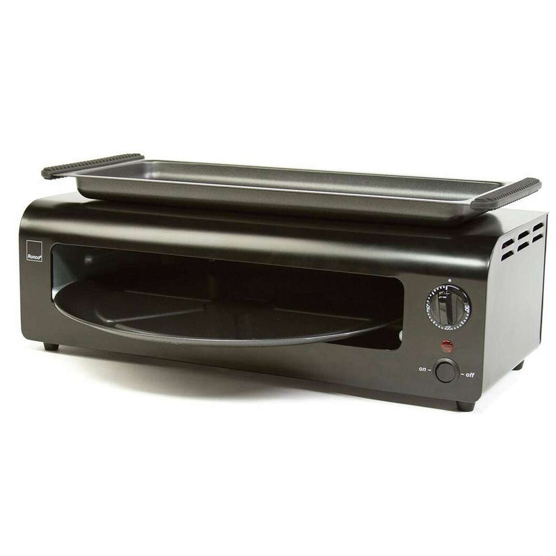 Ronco Pizza & More Home Pizza and Wing Oven with Removable Warming Tray and Pan Kitchen & Dining Black - DailySale