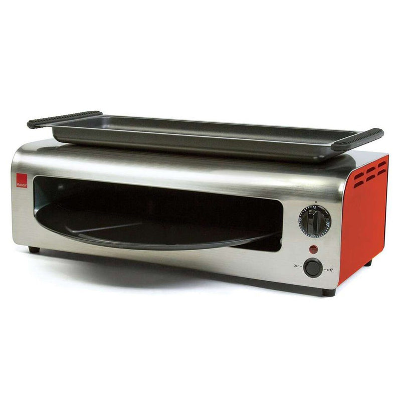 Ronco Pizza & More Home Pizza and Wing Oven with Removable Warming Tray and Pan Kitchen & Dining Red - DailySale