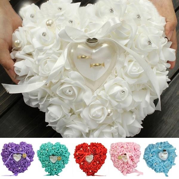 Rose Pillow Heart Cushion Ring Holder Everything Else - DailySale