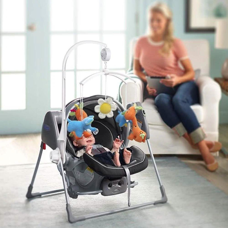 Rotary Baby Cot Mobile Crib Bed Toy Infant Bell Hanging Stand Arm Bracket Baby - DailySale