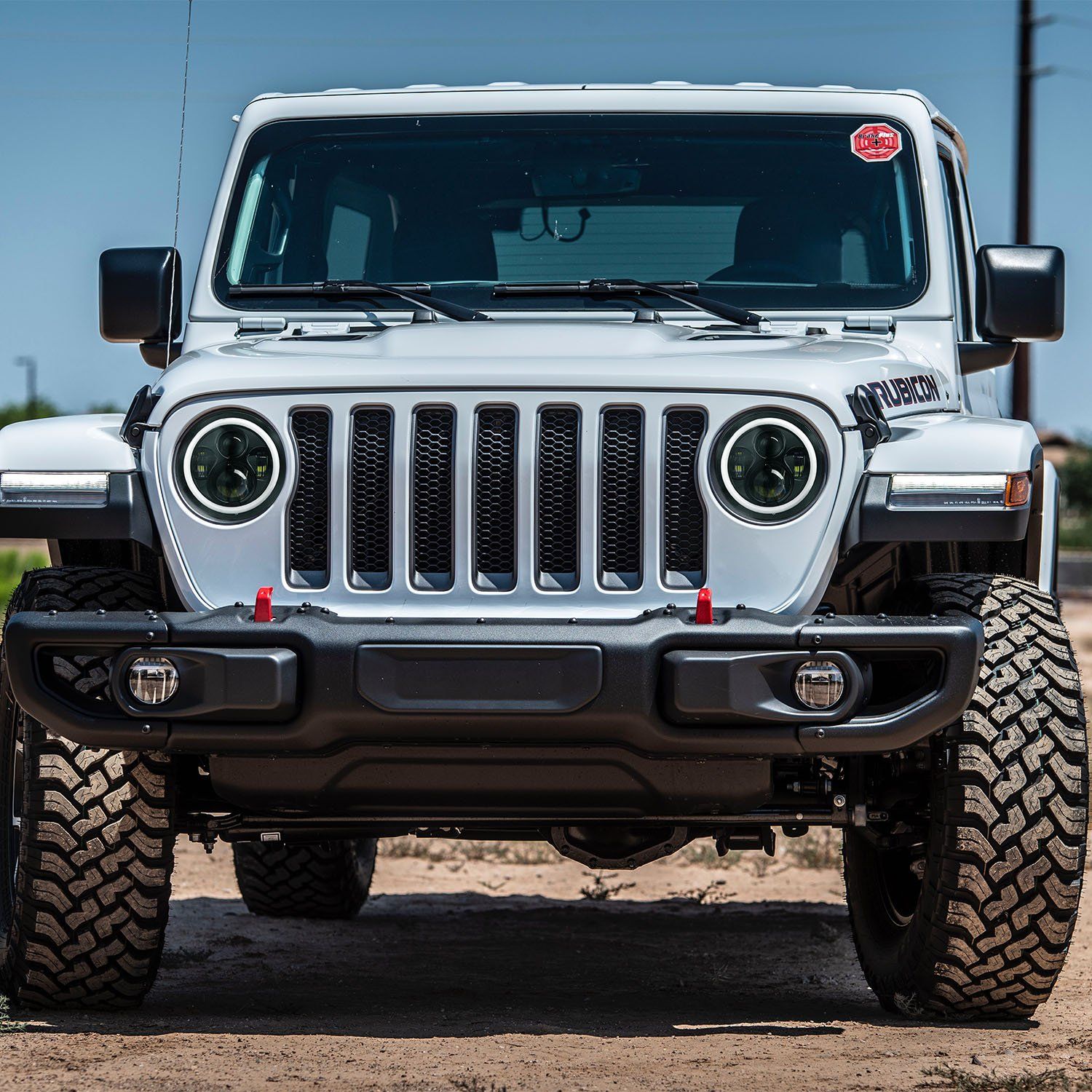 Round LED Headlight Halo Angel Eyes for Jeep Wrangler Automotive - DailySale