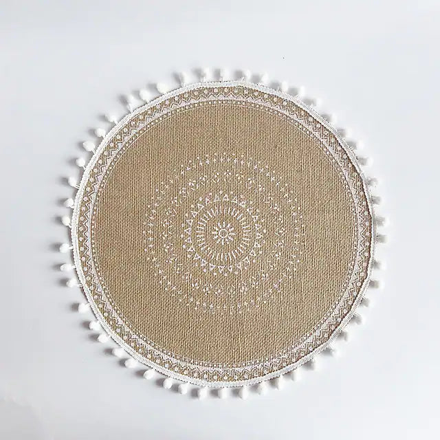 Round Mandala Placemats Wine & Dining D - DailySale
