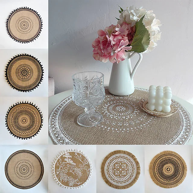 Round Mandala Placemats Wine & Dining - DailySale