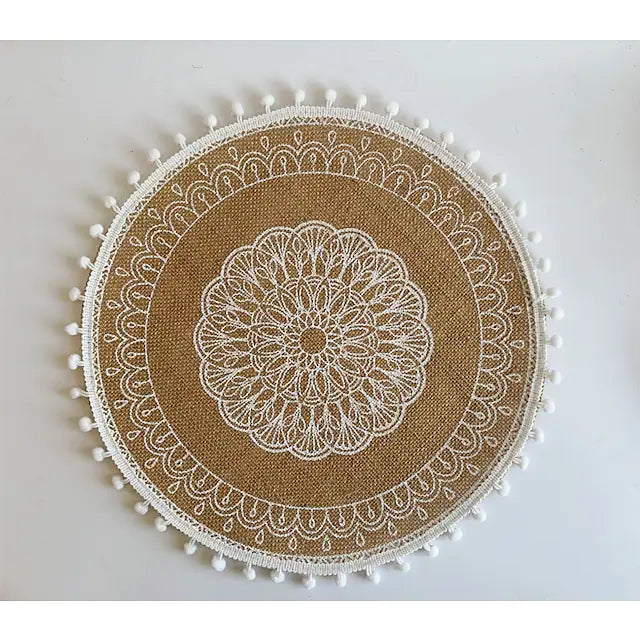 Round Mandala Placemats Wine & Dining E - DailySale