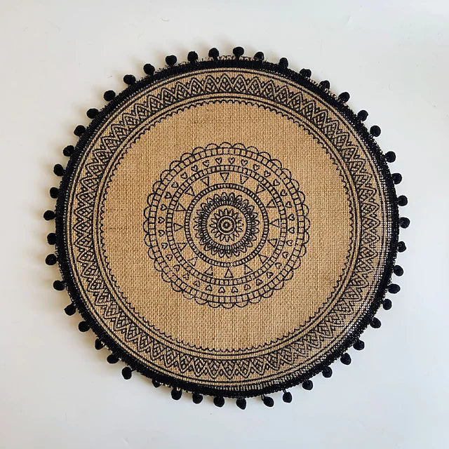 Round Mandala Placemats Wine & Dining G - DailySale