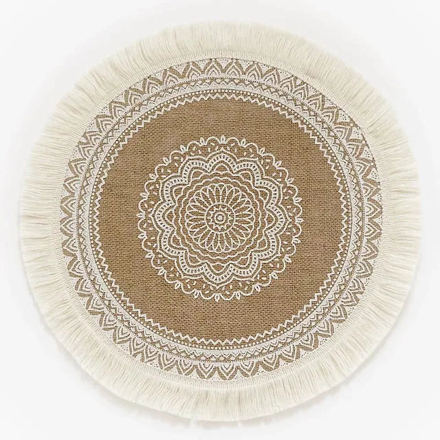 Round Mandala Placemats Wine & Dining H - DailySale