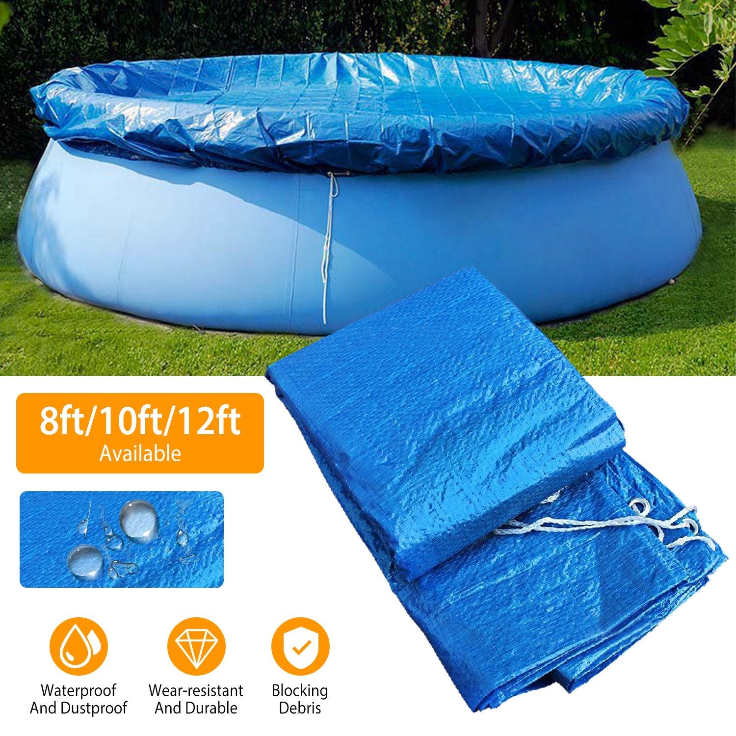 Round Swimming Pool Cover Sports & Outdoors - DailySale