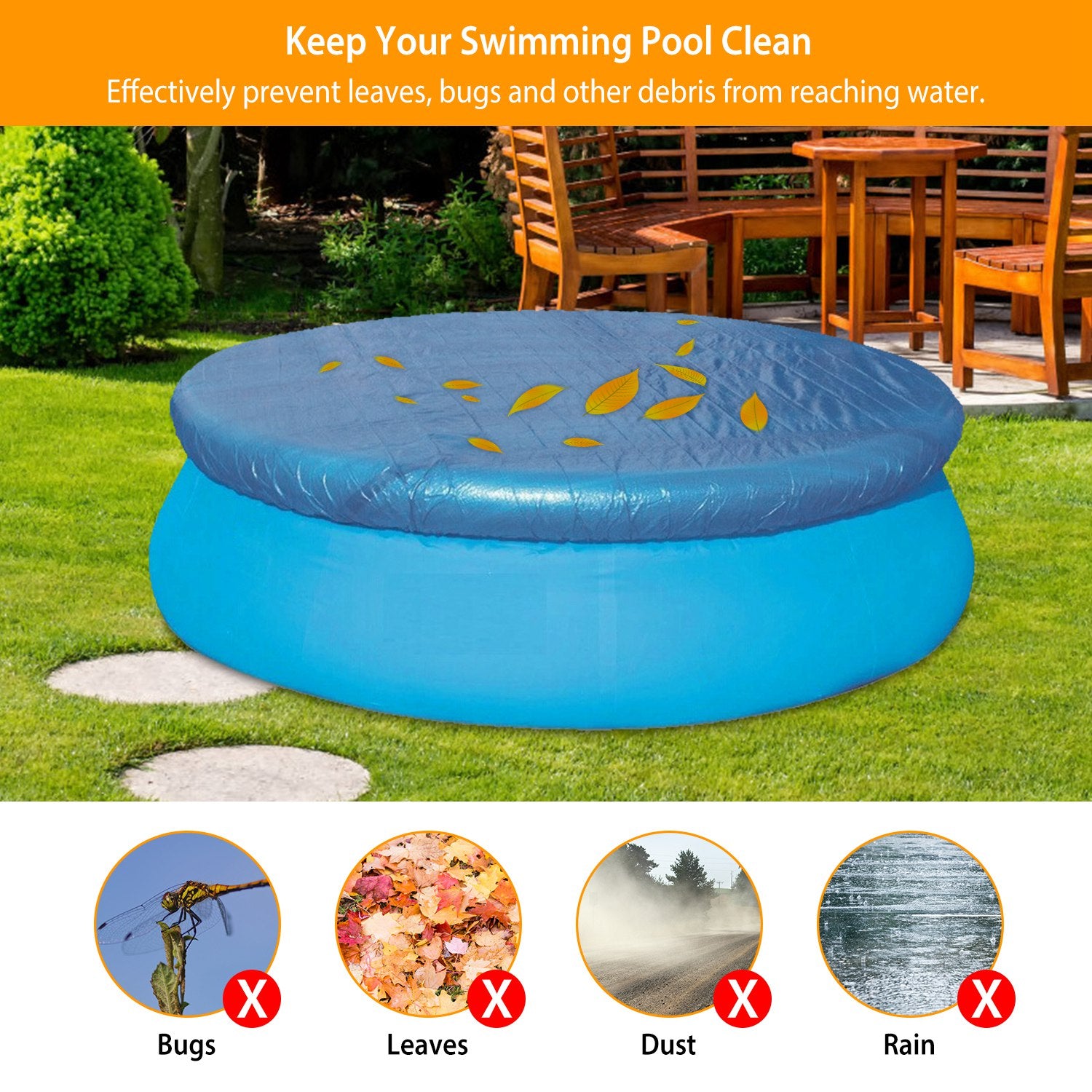 Round Swimming Pool Cover Sports & Outdoors - DailySale