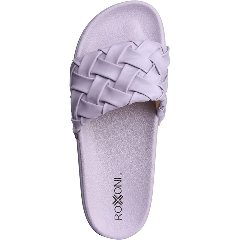 Roxoni Faux Leather Slides – Trendy Slides for Women