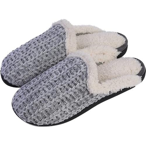 Roxoni Memory Foam Slippers for Women Women's Shoes & Accessories Gray 6-7 - DailySale
