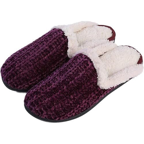 Roxoni Memory Foam Slippers for Women Women's Shoes & Accessories Wine 6-7 - DailySale