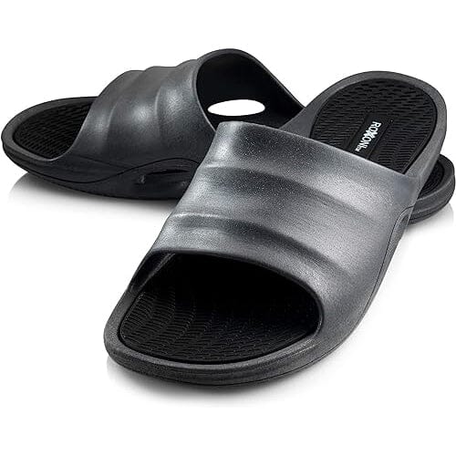 Roxoni Men’s Beach Rubber Sandals Men's Shoes & Accessories Gray 8 - DailySale