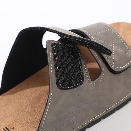 Roxoni Men's Dual Velco Straps Suede Covered Moulded Faux Cork Midsole Eva Rubber Sole Men's Shoes & Accessories - DailySale