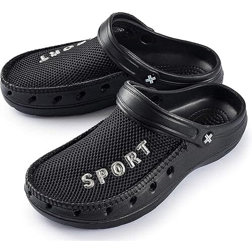 Roxoni Men’s Rubber Sport Clogs with Breathable Mesh Upper Men's Shoes & Accessories Black 8 - DailySale