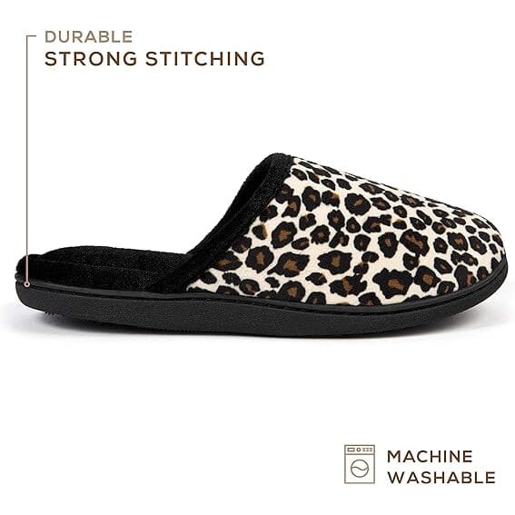 Roxoni Women Slipper Leopard Print, Cozy Slip On Memory Foam Women's Shoes & Accessories - DailySale