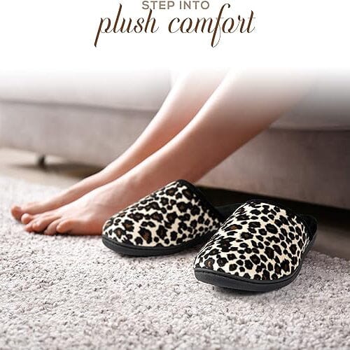 Roxoni Women Slipper Leopard Print, Cozy Slip On Memory Foam Women's Shoes & Accessories - DailySale