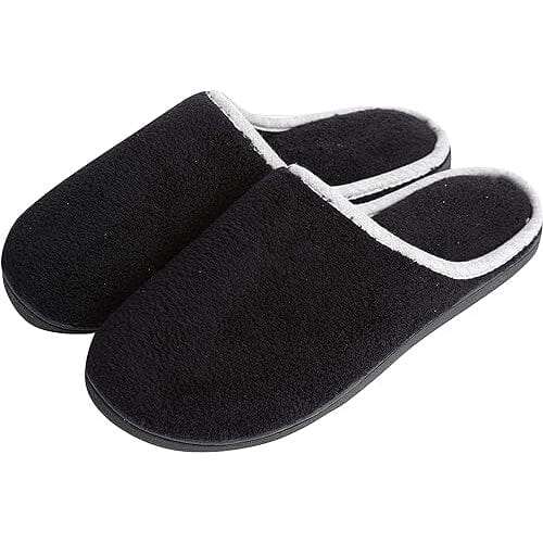 Roxoni Women’s Clog Slippers Microterry Memory Foam Comfy Footbed Women's Shoes & Accessories Black 6-7 - DailySale