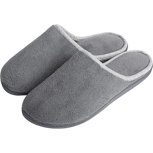 Roxoni Women’s Clog Slippers Microterry Memory Foam Comfy Footbed Women's Shoes & Accessories Gray 6-7 - DailySale