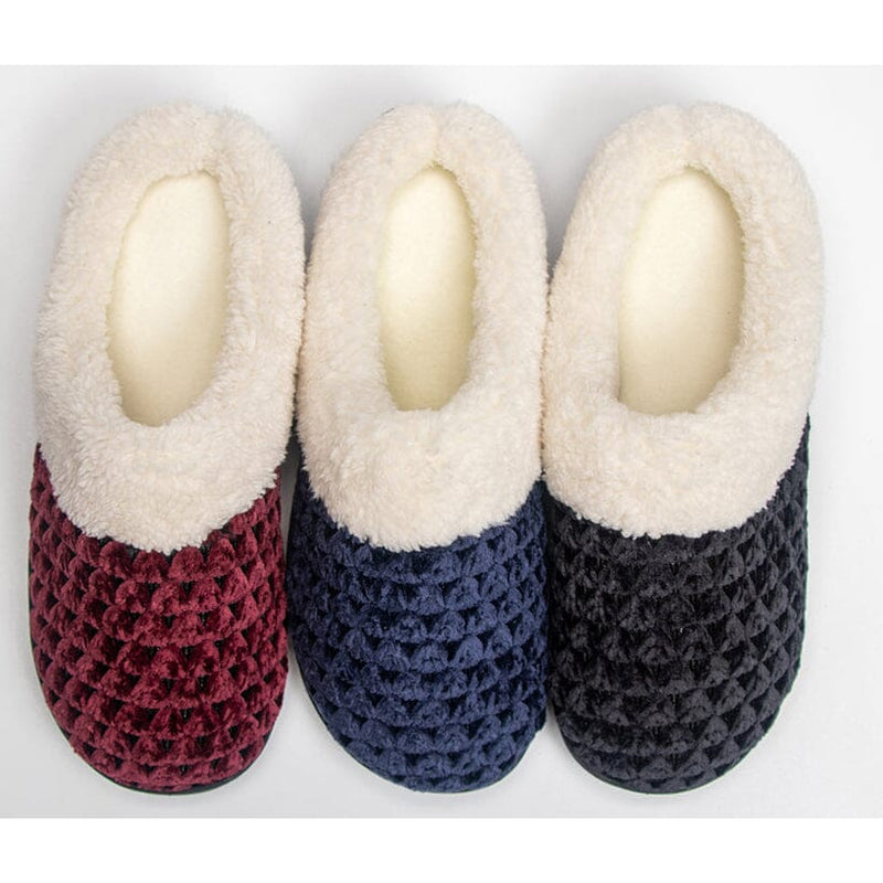 Roxoni Women's Fleece Trim Knit Sweater Furr Clog Indoor Outdoor Slipper Women's Shoes & Accessories - DailySale