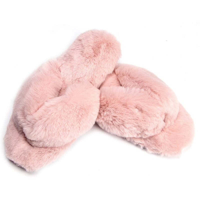 Roxoni Women's Indoor Cute Plush With Contrast Trimming House Slipper Women's Shoes & Accessories Rose 6-7 - DailySale