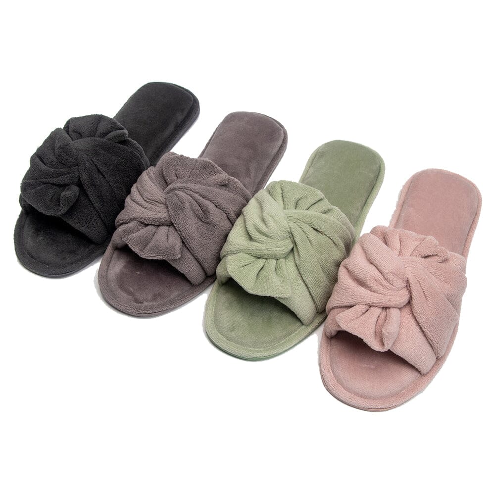 Roxoni Women's Indoor Twist Ribbon Plus Open Toe House Slippers Women's Shoes & Accessories - DailySale