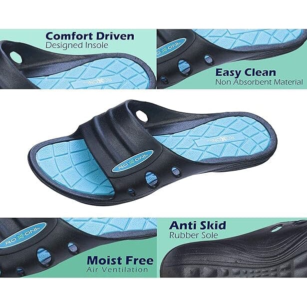 Roxoni Womens Summer Flip Flop Beach Open Toe Slide Sandals With Rubber Sole