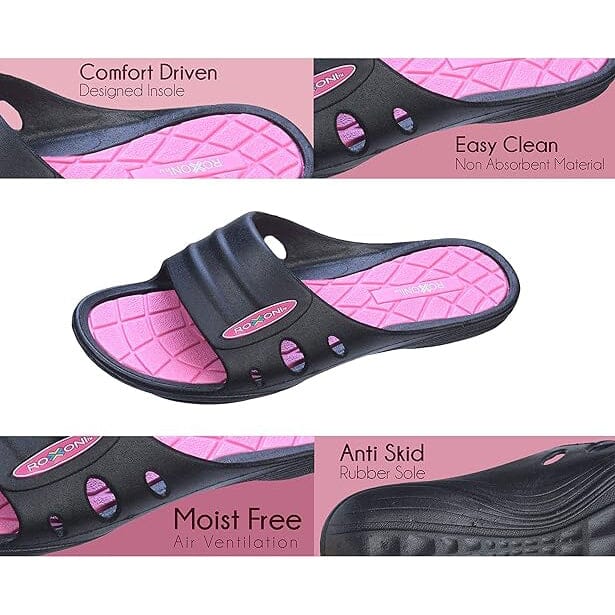 Roxoni Womens Summer Flip Flop Beach Open Toe Slide Sandals With Rubber Sole