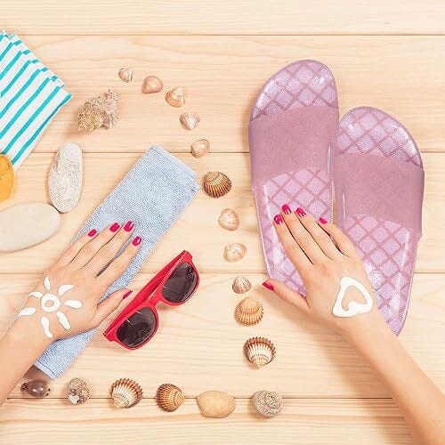 Roxoni Women's Summer Flip Flop Open Toe Jelly Glitter Slide Sandal Slippers Women's Shoes & Accessories - DailySale