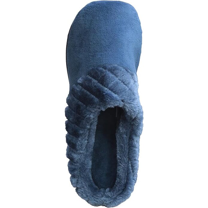 Roxoni Women’s Velour Slippers Memory Foam Clog Quilted Faux Fur Collar Women's Shoes & Accessories - DailySale