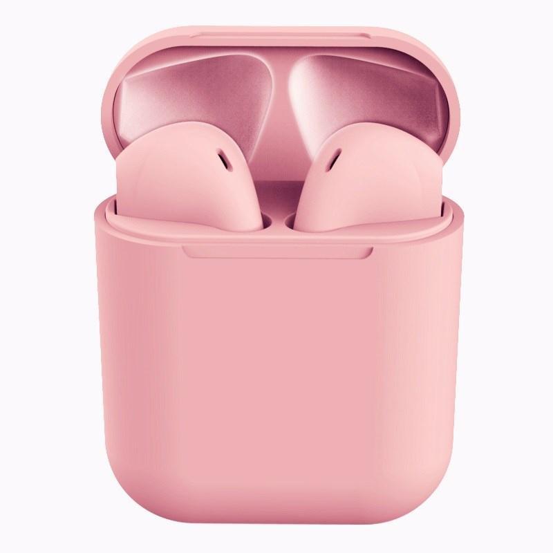 Rubber Matte Wireless Earbuds and Charging Case Headphones Pink - DailySale