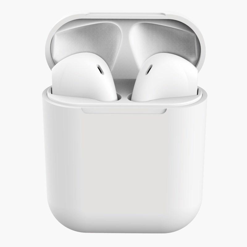 Rubber Matte Wireless Earbuds and Charging Case Headphones White - DailySale