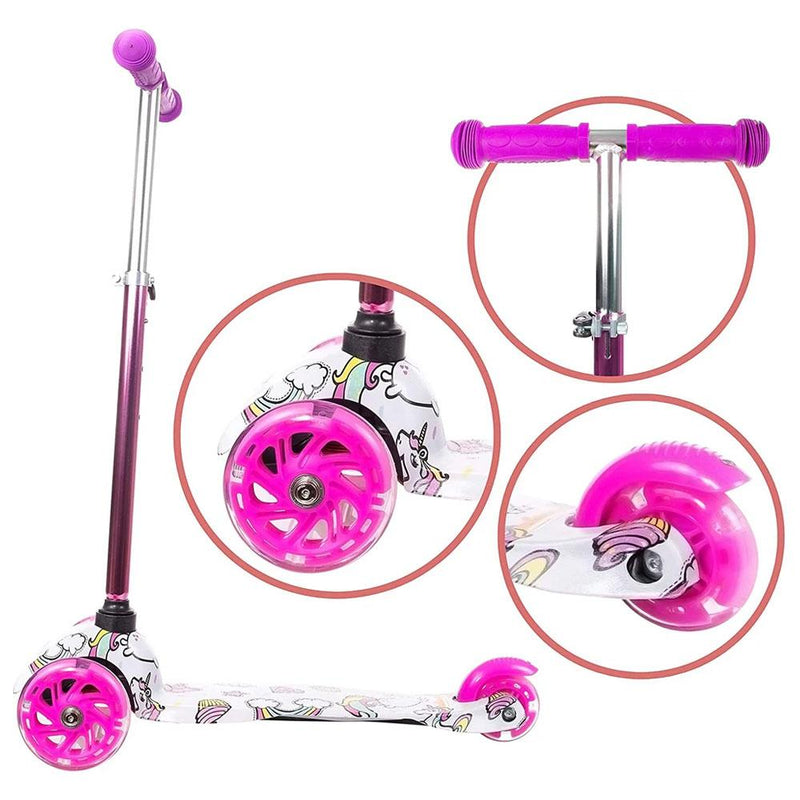 Rugged Racers Unicorn Print 3-Wheel Kick Scooter Toys & Games - DailySale
