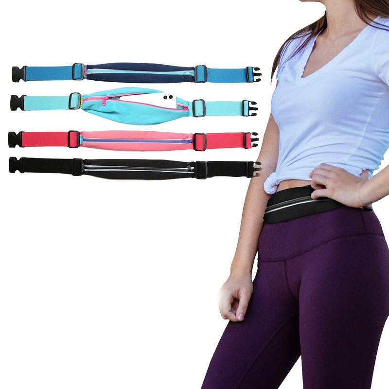 Running Belt Adjustable Waist Pack and Phone Holder with Reflective Zipper Sports & Outdoors - DailySale