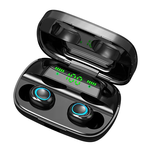 S11 True Wireless Headphones TWS Earbuds Bluetooth 4.0 Stereo Dual Drivers with Microphone Headphones & Audio Black - DailySale