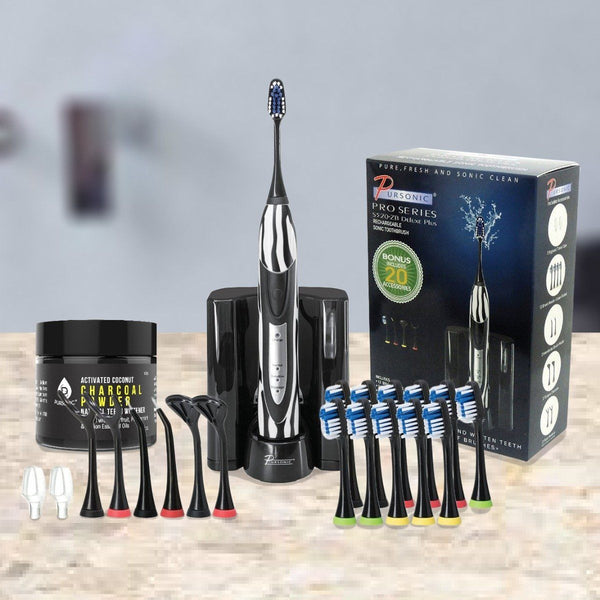 S520 Sonic Toothbrush - Accessories and Activated Coconut Charcoal Powder Beauty & Personal Care - DailySale