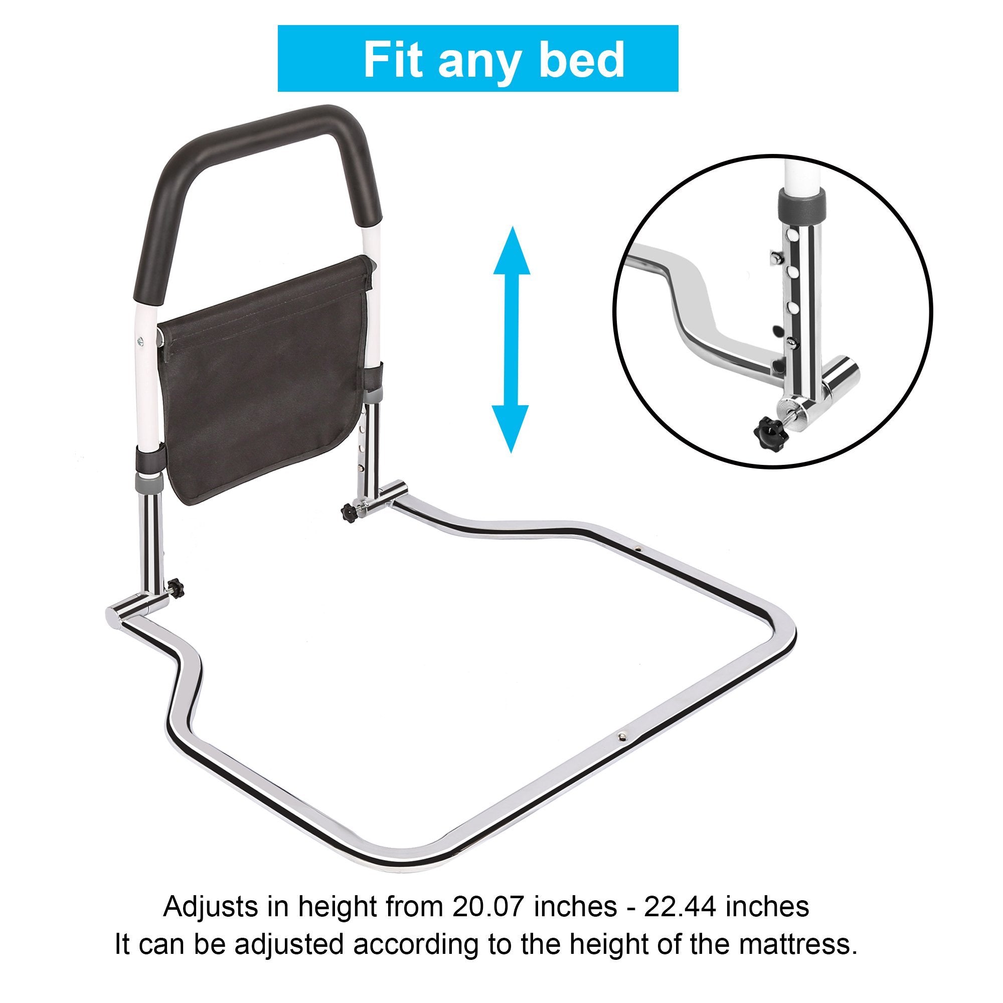 Safety Guard Bed Assist Rails Elderly Adult Adjustable Support Handle Handicap Everything Else - DailySale