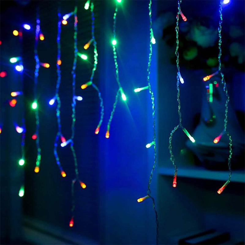Safety Voltage Operated 300 LED Curtains Light Outdoor Lighting - DailySale